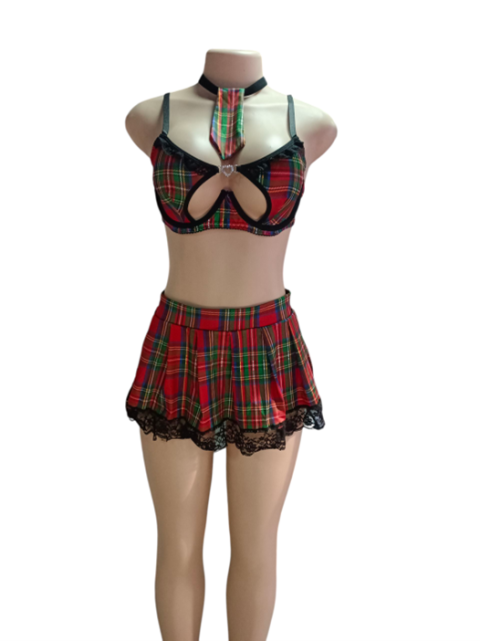 DISFRAZ COLEGIALA 4 PIEZAS (INCLUYE COLALES)